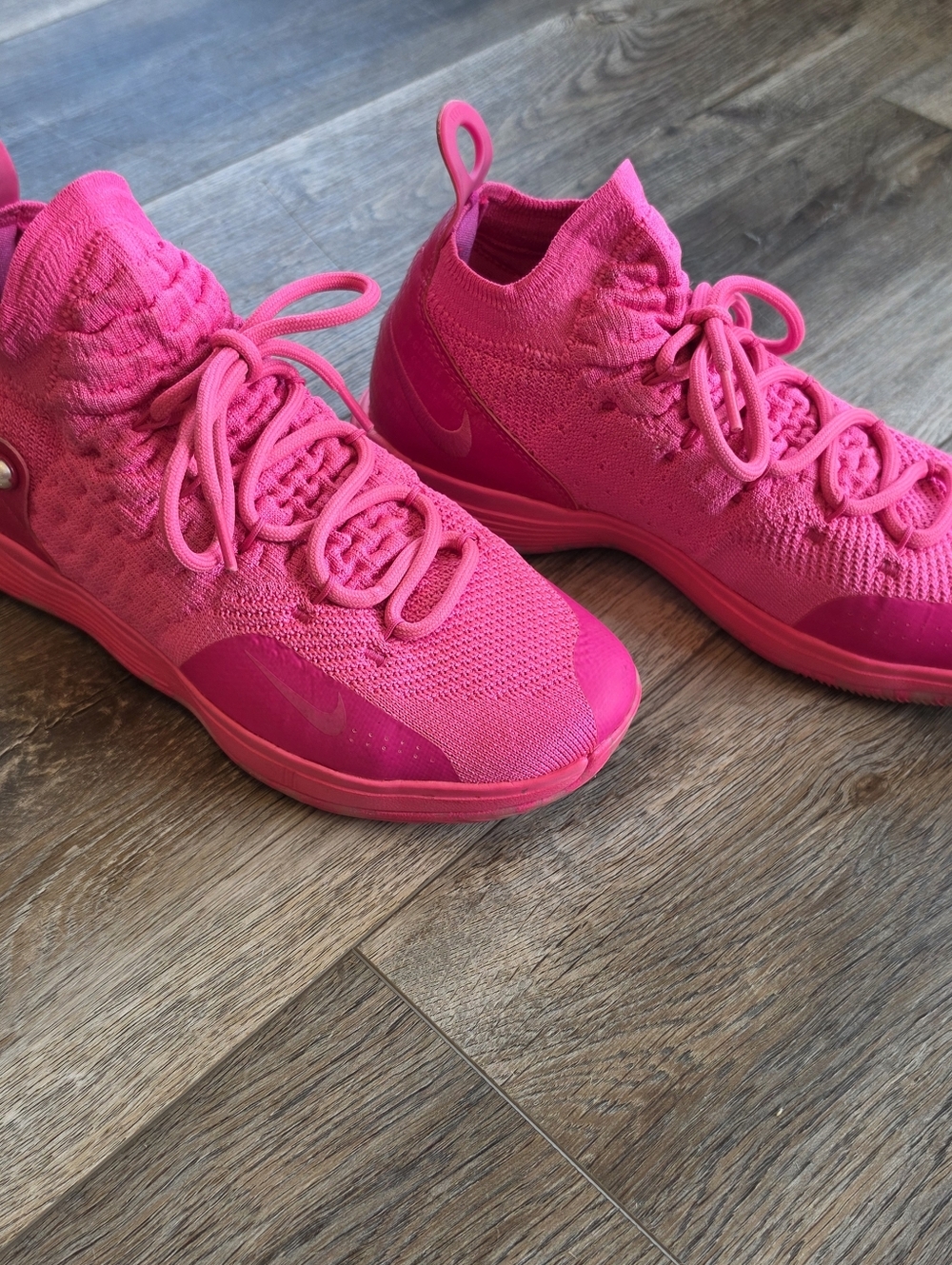 Nike Zoom KD 11 Aunt Pearl Pink Sneakers 7Y LE Breast Cancer 8.5 Women's - Picture 11 of 12
